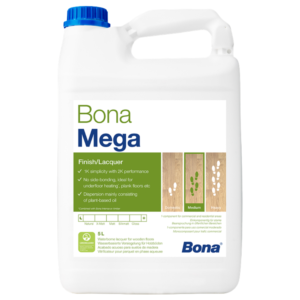 Bona Mega wood floor lacquer for durable hardwood floor finishing