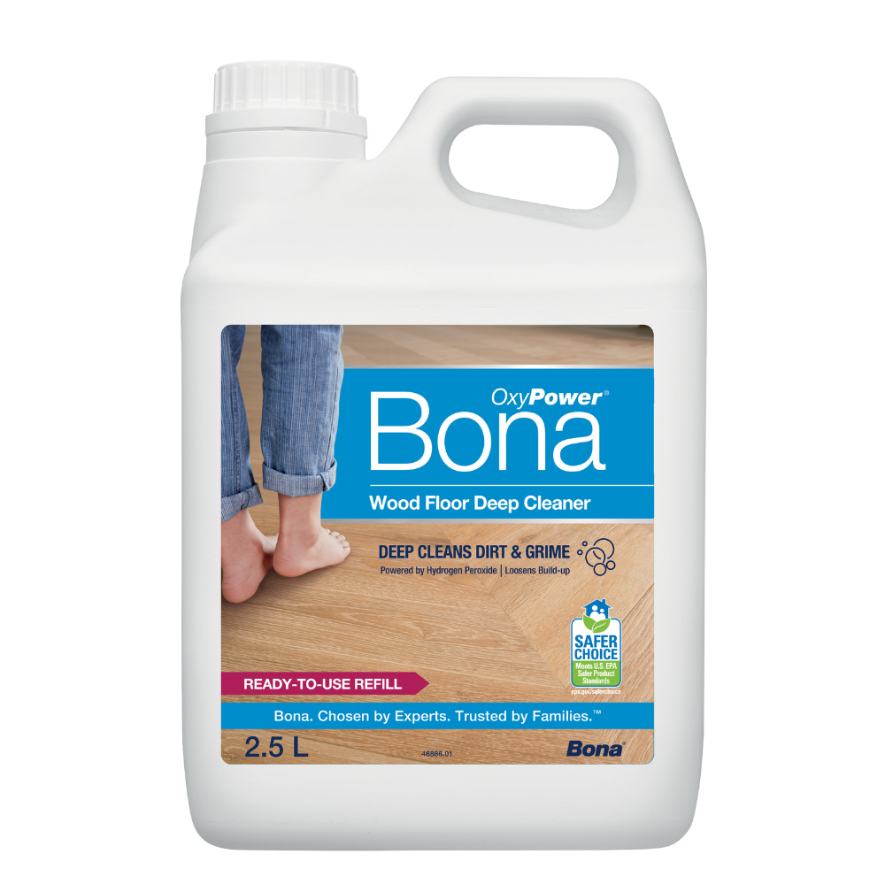 Bona OxyPower Wood Deep Clean Spray Mop refill 2.5 litre for hardwood floor cleaning