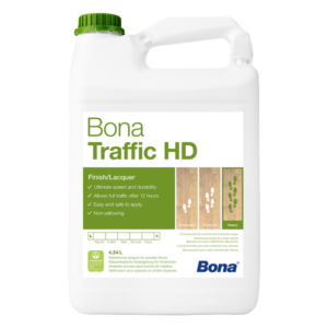 Bona Traffic HD commercial-grade hardwood floor finish for high-traffic areas
