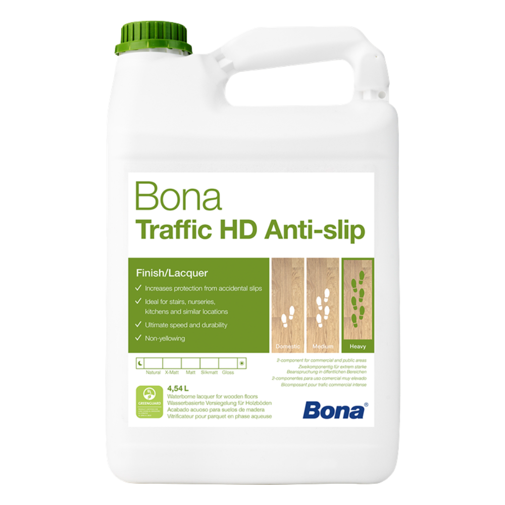 Bona Traffic HD Anti Slip floor finish for safer hardwood floor surfaces